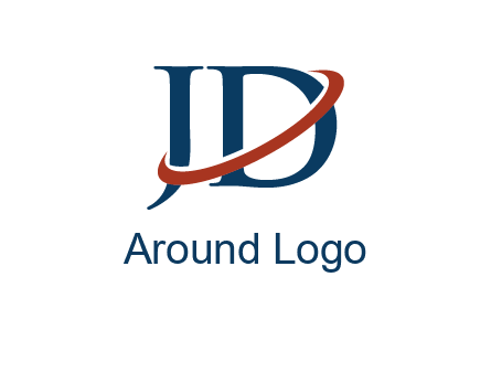 swoosh around letters JD logo