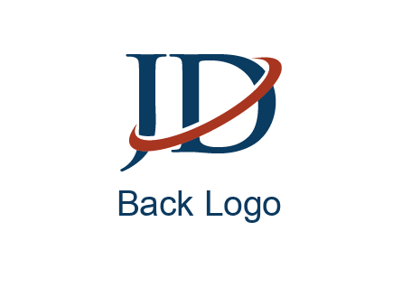swoosh around letters JD logo