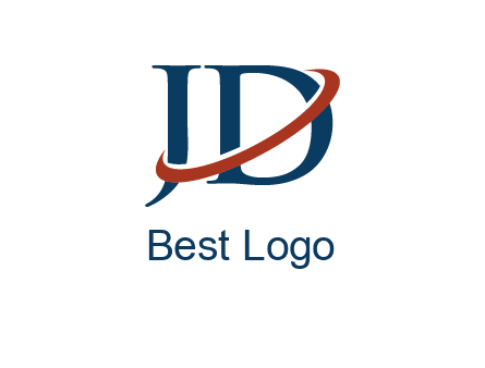 swoosh around letters JD logo