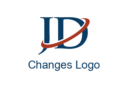 swoosh around letters JD logo