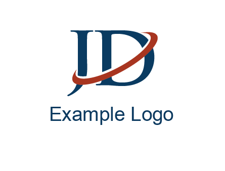 swoosh around letters JD logo