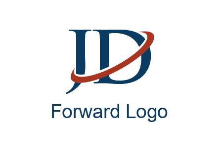 swoosh around letters JD logo