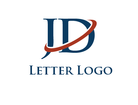swoosh around letters JD logo