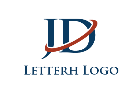 swoosh around letters JD logo