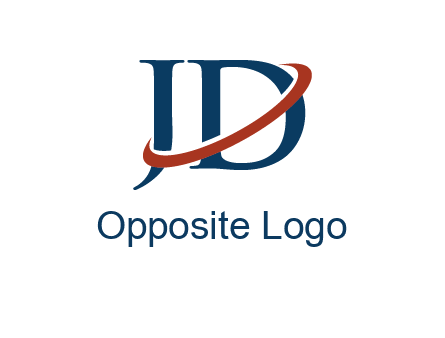 swoosh around letters JD logo