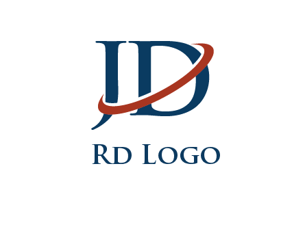 swoosh around letters JD logo