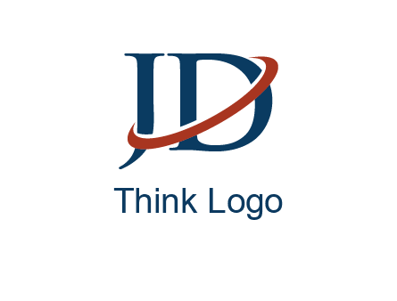 swoosh around letters JD logo