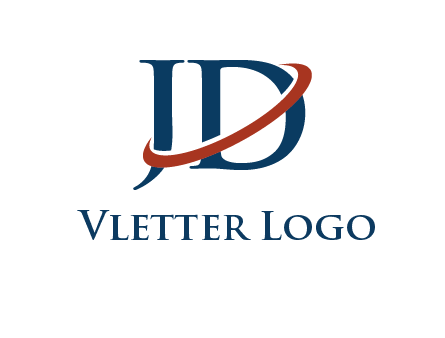 swoosh around letters JD logo
