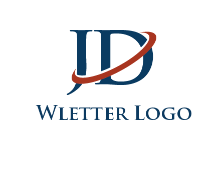 swoosh around letters JD logo