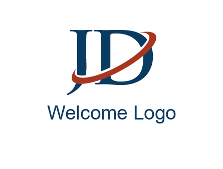 swoosh around letters JD logo