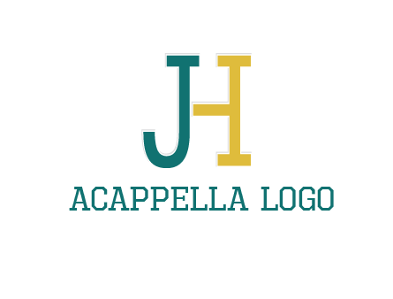 letter j merge with letter H logo