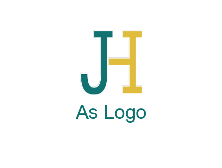 letter j merge with letter H logo