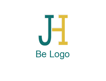letter j merge with letter H logo