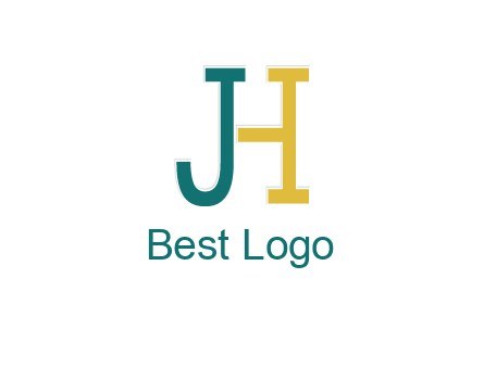 letter j merge with letter H logo