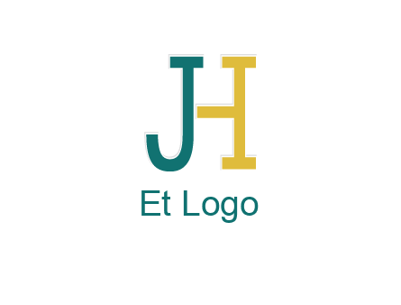 letter j merge with letter H logo