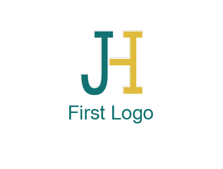 letter j merge with letter H logo