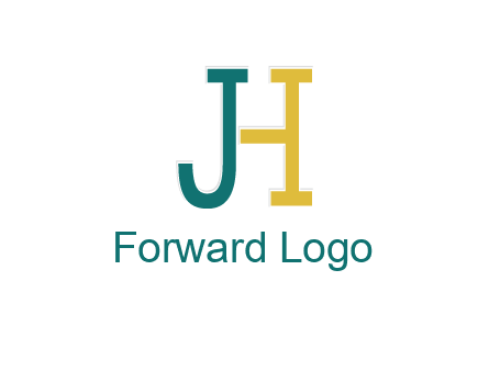 letter j merge with letter H logo