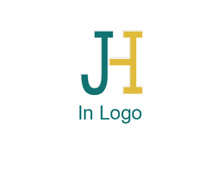 letter j merge with letter H logo