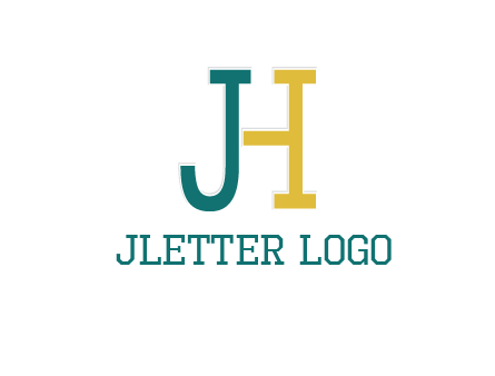 letter j merge with letter H logo