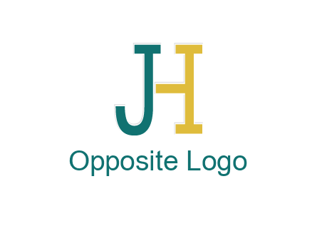 letter j merge with letter H logo