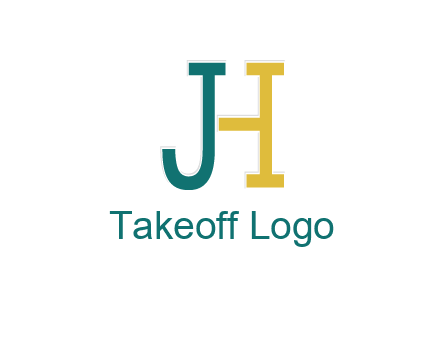 letter j merge with letter H logo