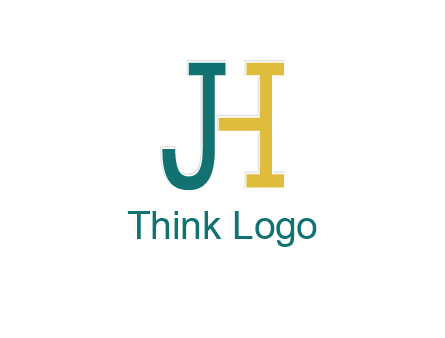 letter j merge with letter H logo