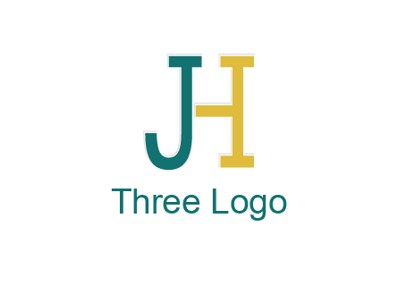 letter j merge with letter H logo