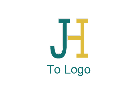 letter j merge with letter H logo