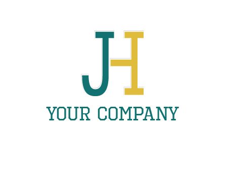 letter j merge with letter H logo