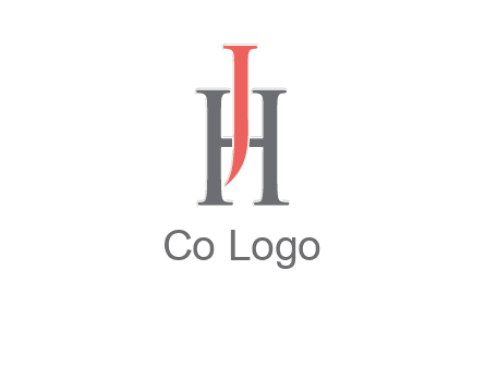letter j over letter H logo