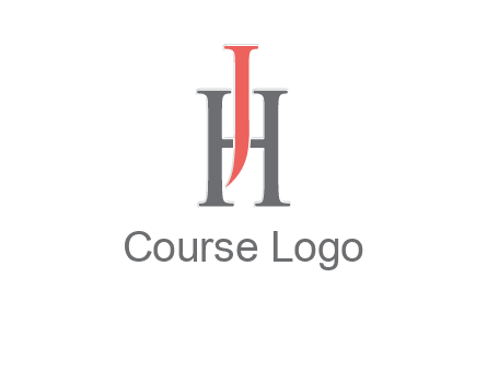 letter j over letter H logo