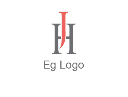 letter j over letter H logo