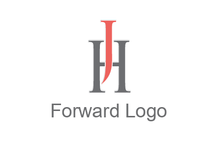 letter j over letter H logo