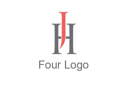 letter j over letter H logo