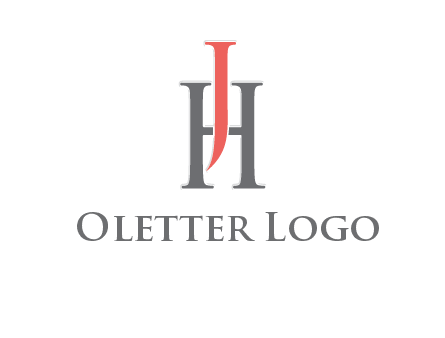letter j over letter H logo