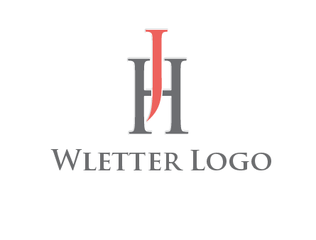 letter j over letter H logo
