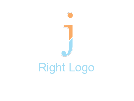 letter J forming letter I