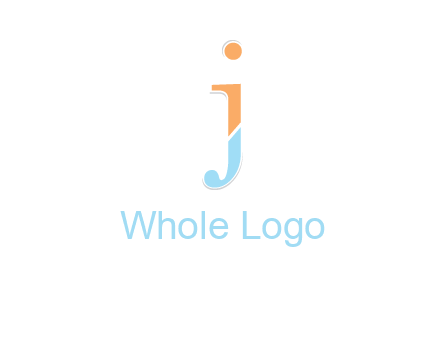 letter J forming letter I