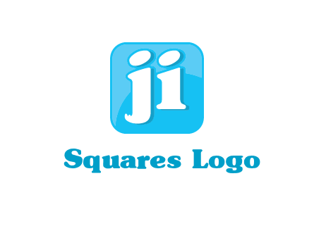 Letters Ji inside rounded square logo