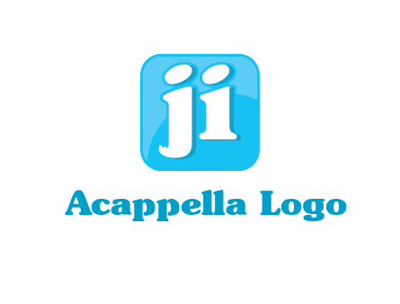 Letters Ji inside rounded square logo