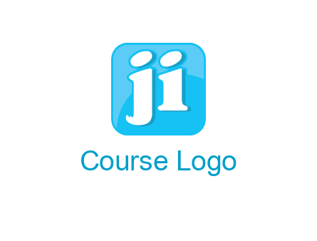 Letters Ji inside rounded square logo