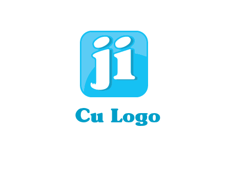 Letters Ji inside rounded square logo