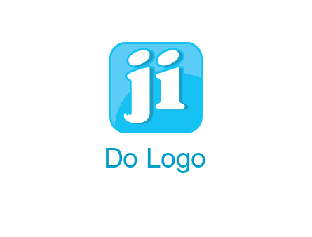 Letters Ji inside rounded square logo