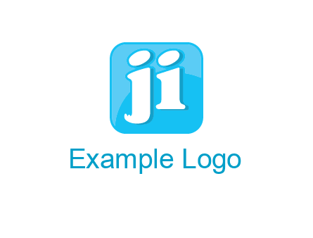 Letters Ji inside rounded square logo