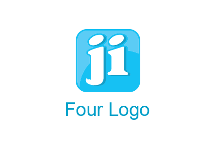 Letters Ji inside rounded square logo