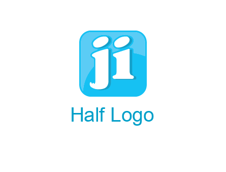 Letters Ji inside rounded square logo