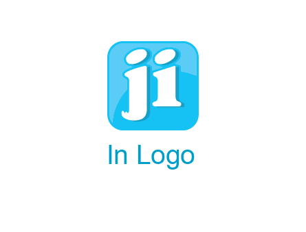 Letters Ji inside rounded square logo