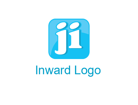 Letters Ji inside rounded square logo