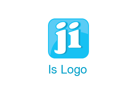 Letters Ji inside rounded square logo