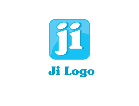 Letters Ji inside rounded square logo